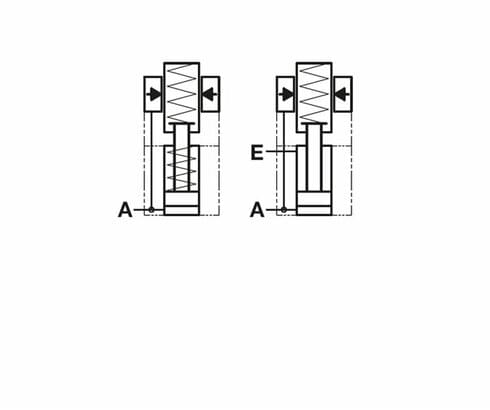 Hydraulic symbols of works supports: Single-acting | Double-acting