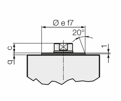 Gehäuse mit Zentrierbund Housing with centring collar