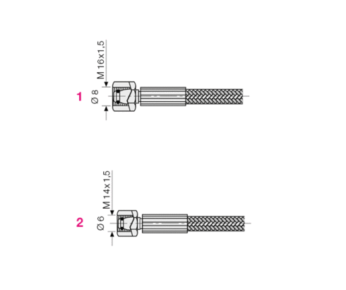11.3800 Conexiones de tubos flexibles a la izquierda/derecha 11.3800 Conexiones de tubos flexibles a la izquierda/derecha